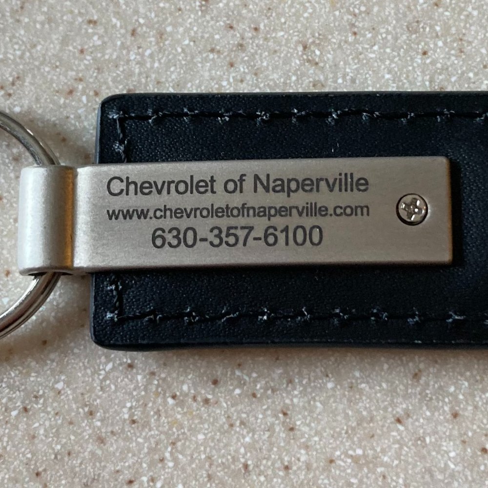 Chevrolet Rectangular Leather Logo Keychains Nib - image 3